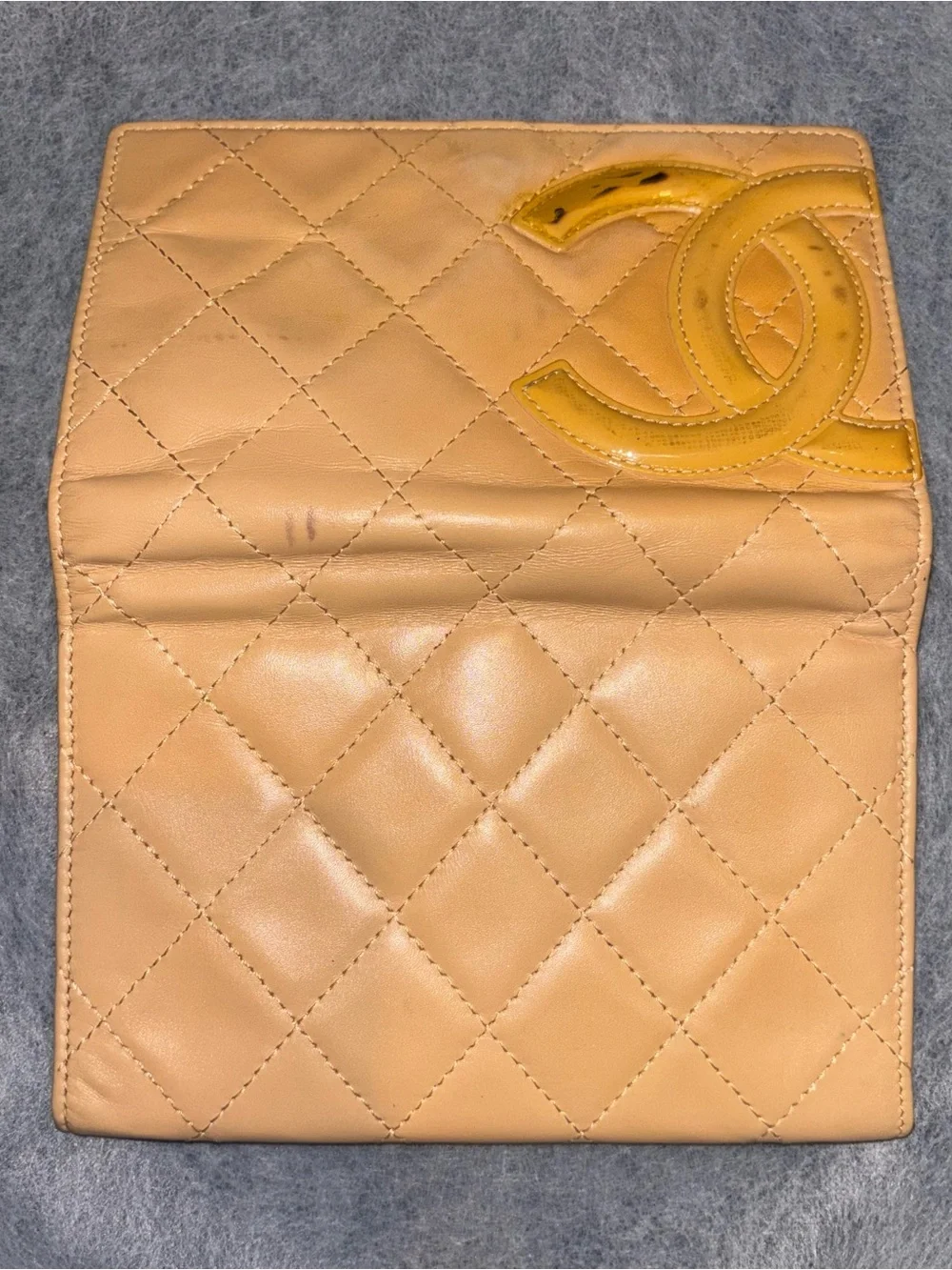 CHANEL Calfskin Quilted Cambon CC Wallet – Yellow Beige with Gold CC Accents